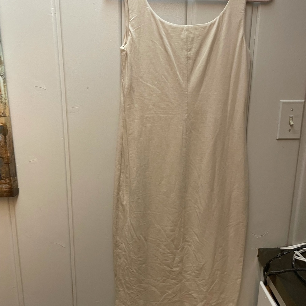 Peruvian Connection Cream Double Layer Knit Dress - image 3